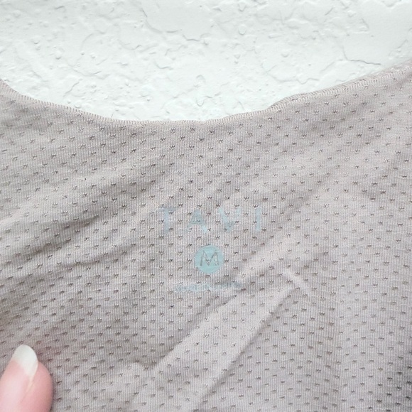 Tavi Cami Bra “Flax” Tan/Beige Color Tonal Python Print Adjustable Strap Size M - Picture 5 of 6